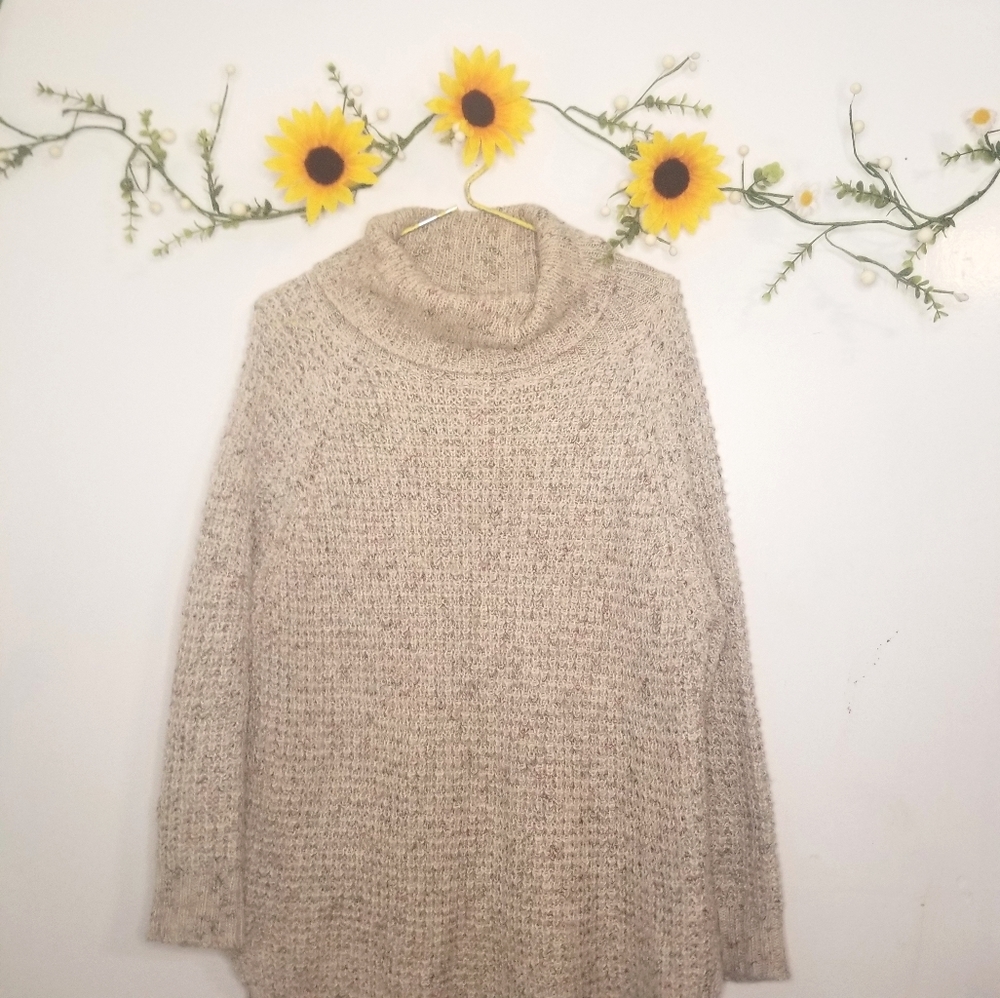 Free people chunky knitted turtleneck sweater